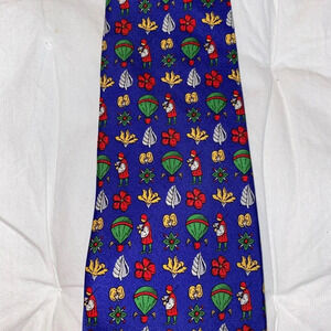Salvatore Ferragamo blue hot air balloon silk tie